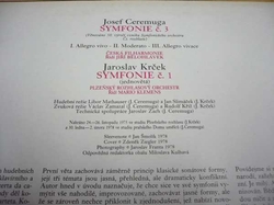 LP CEREMUGA - Symfonie č.3 / KRČEK - Symfonie č.1