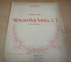 A. Dvořák - Slovanský tanec č. 7. Pro klavír (1925) noty   
