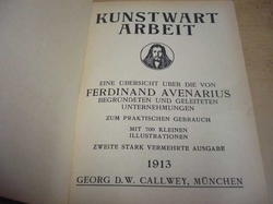 Ferdinand Avenarius - Kunswart arbeit/Práce uměleckého dozorce (1913) německy