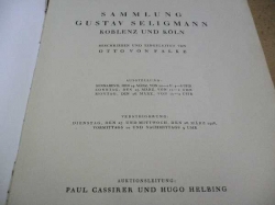 Sammlung Geheimrat Dr. h. c. Gustav Seligmann, Koblenz (1928) německy