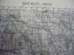 Mapa - NOVÉ MESTO n. VÁHOM 1952 (Tajné!)