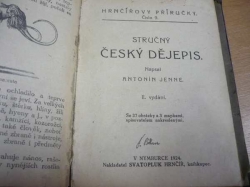 Hugo T. Kolisko - Malý nerostopis (1922), Antonín Jenne - Stručný český dějepis (1924) v jedné knize
