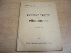 Učební texty pro přírodopis. Obrazová část. Státní kursy pro přípravu pracujících na vysoké školy. Školy důstojnického dorostu (1952)