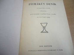 Písmákův deník. Evangelická ročenka věnovaná pravidelným čtenářům Písma svatého, ročník XIX. (1949) 