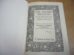 Francil Turner Palgrave - The Golden Treasury of the best Songs and Lyrical Poems in the English Language (1940) anglicky 