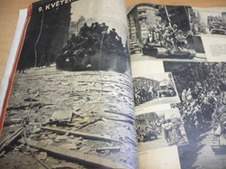 Květnová revoluce. Obrazový památník hrdinství a slávy z velkých dnů lidového povstání. Fotografická publikaze ze dne 4. května až 9. května 1945.