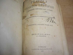 Pravidla českého pravopisu s abecedním sznamem slov a tvarů (1921)