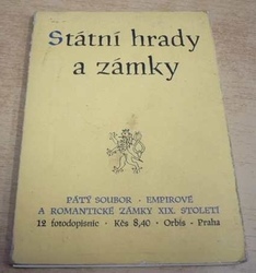 Státní hrady a zámky - Pátý soubor 12 fotodopisnic (1955)