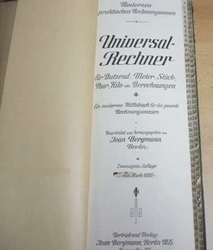 Jean Bergmann - Universal-Rechner (1920) Německy