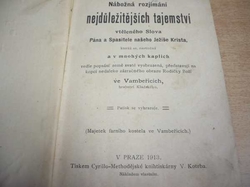 Nábožná rozjímání nejdůležitějších tajemství vtěleného slova Ježíše Krista (1913)