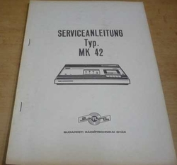 Kazetový magnetofon MK42 Serviceanleitung (1974) německy 