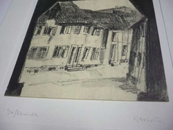 Stadt. 8 Kreide Zeichnungen von franz Gerwin 1920