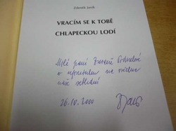 Zdeněk Janík - Vracím se k tobě chlapeckou lodí (2000)