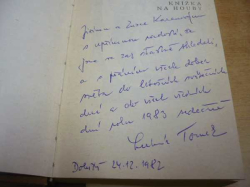 Lubomír Tomek - Knížka na houby (1982) PODPIS AUTORA !!!