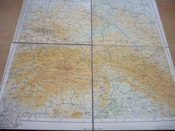 Mapa. Část Polska okolo Krakowa + část Slovenska okolo Košic 1: 100 000(1937)