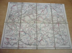 Mapa. Pilsen. (Tabor) německy