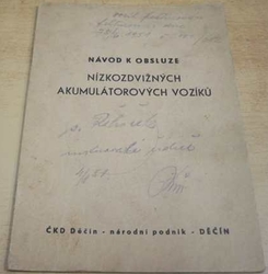 Návod k obsluze nízkozdvižných akumulátorových vozíků (1951)