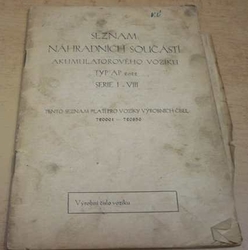 Seznam náhradních součástí akumulátorového vozíku typ AP 2022serie I - VIII.