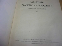 Památník našeho osvobození. Okresu Brandýského (1928)