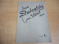Studentský život 1937-8, ročník I. číslo 1. Studentské sdružení vzdělávací v Boskovicích (1937)
