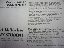 LP LEHÁR - Paganini / MILLOCKER - Žebravý student