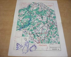 Účastnická mapka pochodu PRAHA - PRČICE XI. ročník 15. 5. 1976 (1976)