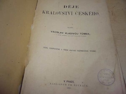 Václav Vladivoj Tomek - Děje Království českého (1885)