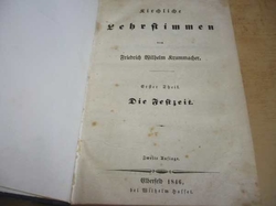 Friedrich Wilhelm Krummacher - Lehrstimmen (1846) německy, švabach