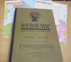 Brunclíkova - Machátova - Soubor map zs školního zeměpisného atlasu (1948) + dárek - mapy