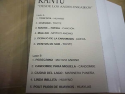 MC Kazeta : KANTU - Desde Los Andes Inkaikos
