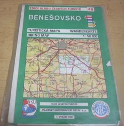 Benešovsko 1 : 50 000 (1992) mapa 