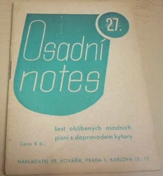 Osadní notes 27. Šest oblíbených osadních písní s doprovodem kytary (1944)