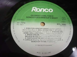LP GEORGE HAMILTON IV - Songs For A Winter's Night