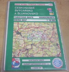 Českosaské Švýcarsko a Šluknovsko 1 : 50 000 (1992) mapa 