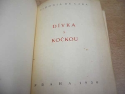 Sidonia De Cara - Dívka s kočkou (1930) Číslovaný výtisk č. 567. Podepsáno autorkou