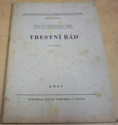 Trestní řád pro účely SNB 1947 (1947)