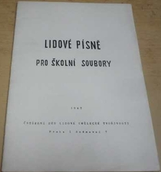 Lidové písně pro školní soubory (1967) noty
