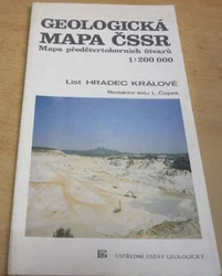 L. Čepek - Geologická mapa ČSSR. Mapa předčtvrtohorních útvarů. List Hradec Králové 1 : 200 000 (1990)