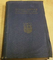 Úřední seznam: Ulic, náměstí a sadů Hlavního města Prahy (1940) oboustranná, dvojjazyčná CZ. D.