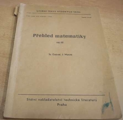 Stanislav Gabriel - Přehled matematiky III. díl. (1963)