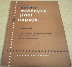 Normy mléčných jídel a nápojů. I. Dodatek (1961)