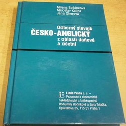 Milena Bočánková - Odborný slovník česko-anglický z oblasti daňové a účetní (1996)